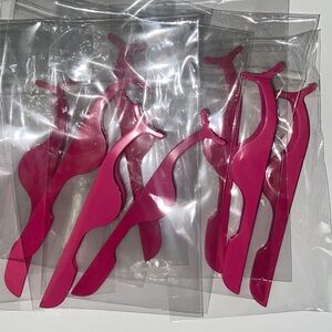 Hot Pink Stainless Steel Lash Applicator— 1 piece
